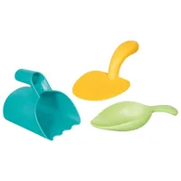 Goki Sandspielzeug Sandschaufeln, 3-fach Assortiert - Altersempfehlung ab: 18 Monaten - Detailfarbe: Assortiert - Grün - Anzahl Teile: 3 Teile