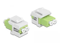 Delock Keystone-Modul LC Buchse zu LC Buchse Lindgrün  / Weiss - Modultyp: Keystone - Anschluss Front: Buchse LC - Anschluss Rück: Buchse LC - Medientyp: Netzwerk - Schirmung: Nein - Detailfarbe: Lindgrün - Weiss