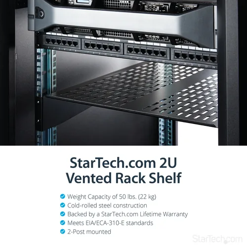 2U 22IN FIXED RACK MOUNT SHELF .