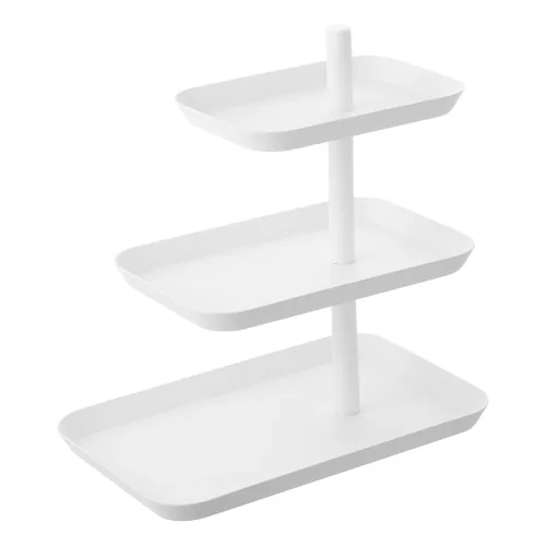 Yamazaki Etagere Tower 3-stufig, Weiss - Produkttyp: Etagere - Materialtyp: Metall - Material: Metall - Detailfarbe: Weiss - Anzahl Etagen: 3 × - Stapelbar: Nein