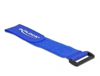 DeLOCK Hook-and-loop cable tie with loop L 280 x W 38 mm blue 3 pieces