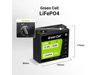 Green Cell LFPGC12V20AH batteria UPS Litio Ferro Fosfato (LiFePo4) 12,8 V 20 Ah
