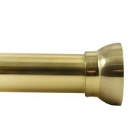 spirella Duschvorhangstange Kreta 75/125 x 2.1 cm, Gold (Alu) - Breite: 75 cm - 125 cm - Höhe: 2.1 cm - Detailfarbe: Aluminium - Produkttyp: Duschvorhangstange - Detailmaterial: Aluminium - Grundmaterial: Metall