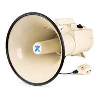 Vonyx Megaphon MEG150 - Nennleistung: 200 W - Prinzip: Aktiv - Einsatzgebiete: Schulen / Aulen - Sportstätte - Ausstattung: Volumenregler - Integrierter Sirenen-Sound - Aufnahme- und Wiedergabefunktion - Bluetooth Audio Streaming - USB Audio Streaming - I