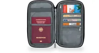 WEDO Passporthalter Travel Organizer - Münzfach: Ja - RFID-Schutz: Nein - Farbe: Schwarz - Material: Polyester - Verschluss: Reissverschluss