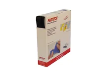 FASTECH Klettband-Box 25 mm x 25 m selbstklebend, Schwarz - Breite: 25 mm - Länge: 25 m - Produkttyp: Klettband-Rolle - Ausstattung Kabelmanagement: Zuschneidbar - Haftend - Selbstklebend - Verpackungseinheit: 1 Stück - Material: Kunststoff