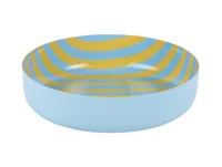 present time Schale Bowl Animado Medium, Citrine yellow / Soft blue - Unterteilungsmöglichkeit: Nein - Material: Eisen - Detailfarbe: Blau - Zitronengelb - Set: Nein - Form: Rund