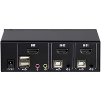 Inter-Tech KVM Switch AS-21HA HDMI, 2 Port, Metall