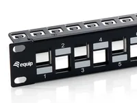 Equip 24-Port Keystone Cat.6A Shielded Patch Panel, Black