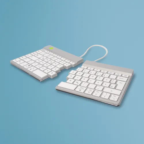 R-Go Tastatur Split Break DE-Layout kabellos weiß