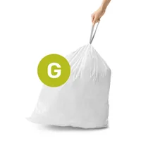 Simplehuman Müllbeutel Code G, 30 l, 100 Stück - Parfümiert: Nein - Volumen: 30 l - Trageriemen: Ja - Material: Kunststoff