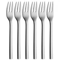 WMF Kuchengabel Nuova 6 Stück, Silber - Produkttyp: Kuchengabel - Material: Cromargan - Griffmaterial: Cromargan - Spülmaschinenfest: Ja - Detailfarbe: Silber