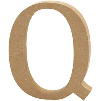 Creativ Company Holzbuchstabe Q 1 Stück - Breite: 2 cm - Höhe: 13 cm - Länge: 13 cm - Anzahl Stück: 1 Stück - Holzherkunft: China - Holzhandelsname: Mischholz/MDF