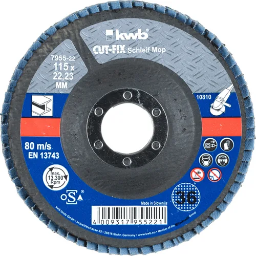 kwb Schleifscheibe Metall 115 mm K40 - Zubehörtyp: Schleifscheibe - Durchmesser: 115 mm - Für Material: Metall - Set: Nein