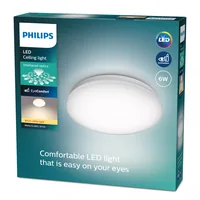 Philips Deckenleuchte Moire CL200, 2700K, 6W, weiss - Produkttyp: Deckenleuchte - Protokoll: Keine - Smart Home: Nicht kompatibel - Dimmbar: nicht dimmbar - Anwendungsbereich: Indoor - Betriebsart: Netzbetrieb