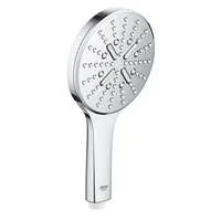 GROHE Handbrause Rainshower Smartacitve 130 Chrom - Material: Edelstahl - Farbe Siebplatte: Grau - Wassersparend: Nein - Anschluss: 1/2 - Anzahl Strahlarten: 3 - Farbe: Chrom