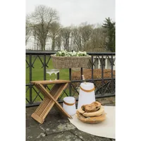 House Nordic Beistelltisch Erto 40 x 35 x 45 cm, Nature - Tiefe: 35 cm - Breite: 40 cm - Höhe: 45 cm - Detailmaterial: Teak - Grundmaterial: Holz