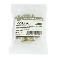 LogiLink AD0001 video cable adapter VGA (D-Sub) DVI-I Schwarz
