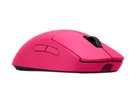 Logitech Gaming-Maus PRO 2 LIGHTSPEED - Maus Features: RGB-Beleuchtung - Seitliche Zusatztasten - Programmierbare Tasten - Scrollrad - Integrierter Speicher - Bedienungsseite: Universal - Detailfarbe: Pink - Gewicht: 80 g - Verbindungsart: Verkabelt - Kab