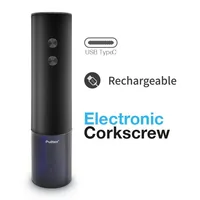 Pulltex Korkenzieher electro Schwarz - Produkttyp: Korkenzieher - Detailfarbe: Schwarz - Material: Aluminium - Betriebsart: Akkubetrieb