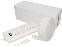 Max Hauri Kabelbox mit Steckerleiste 7x T13, 3x Typ11 Weiss - Breite: 155 mm - Länge: 400 mm - Tiefe: 138 mm - Anwendungsbereich: Indoor - Detailfarbe: Weiss