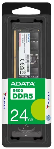 ADATA SO-DDR5-RAM AD5S560024G-S 5600 MHz 1x 24 GB - Arbeitsspeicher Bauform: SO-DIMM - Arbeitsspeicher-Typ: DDR5 - Arbeitsspeicher Geschwindigkeit: 5600 MHz - Arbeitsspeicher Pins: 262 - Fehlerkorrektur: ECC - Anzahl Speichermodule: 1