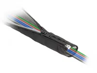 EMV Abschirmgeflechtschlauch mit Reißverschluss hitzebeständig 1 m x 50 mm schwarz