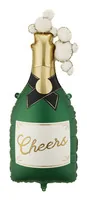 Partydeco Folienballon Champagne Gold/Dunkelgrün - Packungsgrösse: 1 Stück - Grösse: 93 cm - Produkttyp: Folienballon - Motiv: Getränk - Detailfarbe: Dunkelgrün - Gold - Material: Polyethylen (PE)