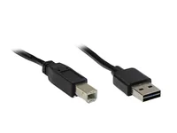 Alcasa USB 2.0 A/B, 1m USB cable USB A USB B Black