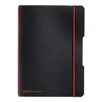 Herlitz Notizheft my.book flex A5, Kariert, Rot/Schwarz - Produkttyp: Notizheft/-buch - Bindungsart: Geheftet - Detailfarbe: Rot - Schwarz - Einband: Softcover - Anzahl Seiten: 40 - Motiv: Ohne Motiv