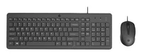 HP 150 Wired Mouse and Keyboard Combination clavier Souris incluse maison/bureau USB Noir