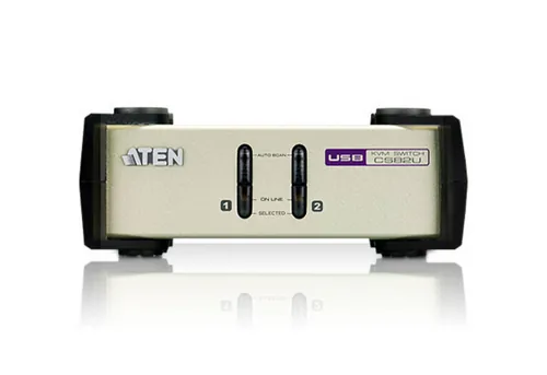 Aten KVM Switch CS82U - Konsolen Ports: USB 2.0 - PS/2 - VGA - Computer Ports: PS/2 - USB 2.0 - VGA - KVM-Art: Lokal - Anzahl Geräte: 2 - Montage: Desktop - Stromversorgung: Externes Netzteil
