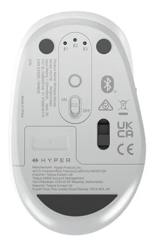 HYPER HS2100GL mouse Universal Right-hand Bluetooth 2400 DPI