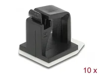 DeLOCK Cable holder with locking clip self-adhesive black 10 pieces