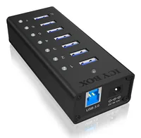 Hub 7-Port IcyBox USB 3.0 IB-AC618 Aluminium Gehäuse