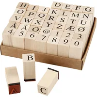 Creativ Company Stempelset Buchstaben/Zahlen 42-teilig - Motiv: Buchstaben - Zahlen - Detailfarbe: Mehrfarbig