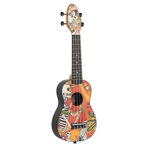 Ortega Guitars Keiki Ukulele Pack Soprano Ukulele Agathis / ABS El Muerto '68 Set - K2-EM