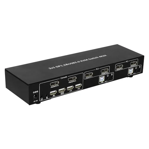 Techly KVM Switch, 4 Port, Display Port 1.2
