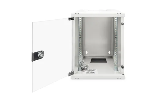 DIGITUS Wandschrank Compact 9HE 254mm 10 Glastür grau