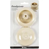 Creativ Company Auffädelhilfe Perlenkarussell mit Nadel, 7 x 7 cm - Zubehörart Basteln: Auffädelhilfe