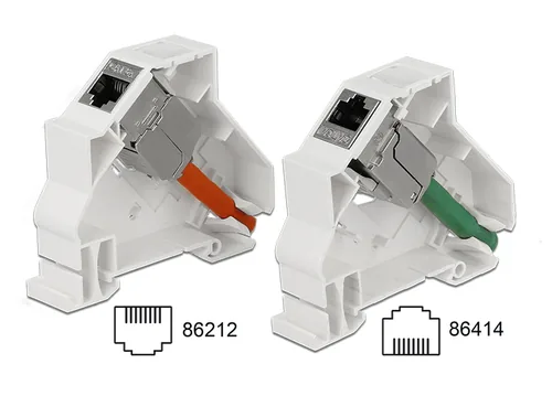 Delock Hutschienenhalter Keystone 180° gedreht - Typ: Halterung - Detailfarbe: Grau