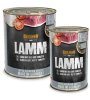 Belcando Nassfutter Lamm mit Reis & Tomate, 400g - Tierbedürfnis: Kein besonderes Bedürfnis - Geschmacksrichtung: Lamm - Zertifikate: Keine Zertifizierung - Fleischsorte: Lamm - Futtereigenschaft: Ohne künstliche Zusätze - Glutenfrei - Hoher Fleischanteil
