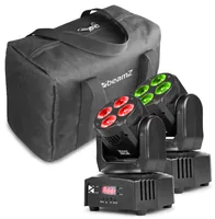 BeamZ Moving Head MHL36 Set - Typ: Moving Head - Leuchtmittel: LED - Ausstattung: Inkl. Transporttasche - DMX-fähig - Funktionen: Wash