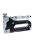Bosch Professional Handtacker  HT 14 - Heftklammerlänge min.: 14 mm - Heftklammerlänge max.: 4 mm - Produktkategorie: Hand-Tacker - Für Material: Folie - Stoff - Pappe - Befestiger Typ: Feindraht - Heftklammertyp: Typ 53