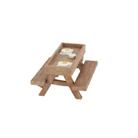 Esschert Design Futterspender Wandpicknicktisch - Grundfarbe: Braun - Tierart: Eichhörnchen - Vogel - Produkttyp: Futterstelle