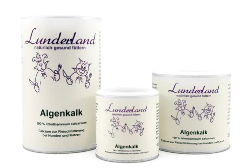 Lunderland Hunde-Nahrungsergänzung Algenkalk, 100 g - Nahrungsergänzungstyp: Pulver - Tierbedürfnis: Kein besonderes Bedürfnis - Zertifikate: Keine Zertifizierung - Produkttyp: Ergänzungsfutter - Packungsgrösse: 100 g - Cannabinoide: Keine