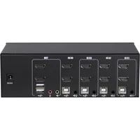 Inter-Tech KVM Switch AS-42HA HDMI, 4 Port, Metall