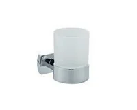 BIASCA Glashalter 9.6 x 6.9 x 10.5 cm Chrom - Befestigung: Wand - Material: Glas - Farbe: Silber - Weiss