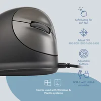 R-Go Tools RGOHELA Maus Rechts USB Typ-A Optisch 2400 DPI