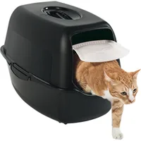 Rotho Katzentoilette Bailey Eco, Schwarz - Stromversorgung: Keine - App kompatibel: Nein - Breite: 40 cm - Höhe: 39 cm - Tiefe: 56 cm - Detailfarbe: Schwarz